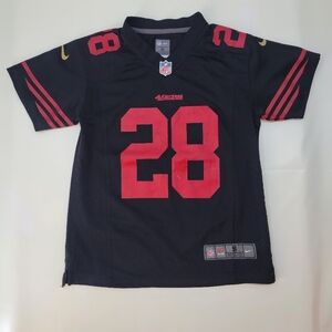Nike NFL San Francisco 49ers #28 Carlos Hyde Black Youth Jersey Small